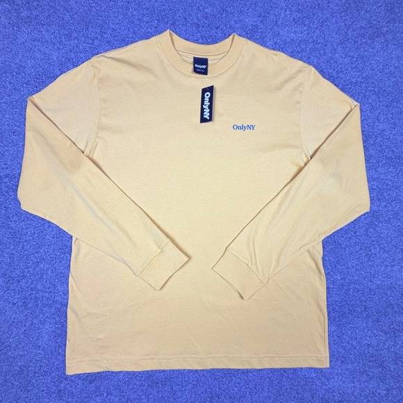 Only Ny Other - Only NY Bullfrog Graphic Long Sleeve T-Shirt Mens Med Yellow Cotton Streetwear